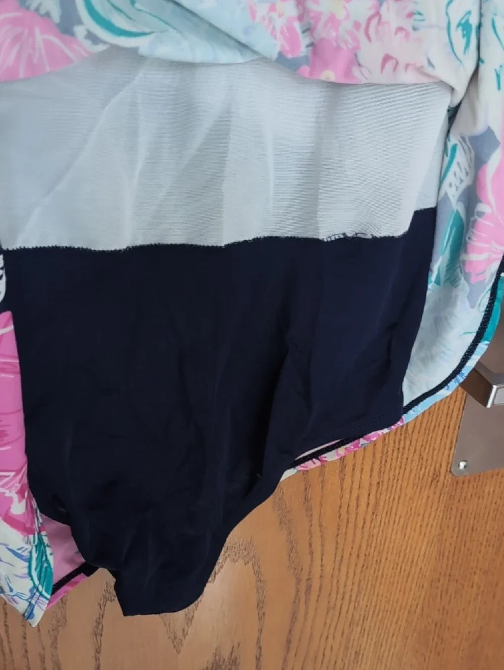Kim Rogers Floral Swim Cami in Pink, Teal & Navy